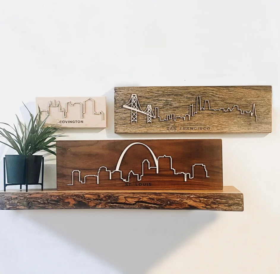 Cityscape Hardwood Plaque Case Pack [of 6]