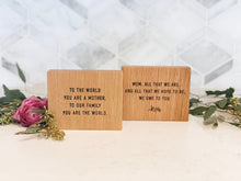 Load image into Gallery viewer, Mother&#39;s Day Oak Wood Quote Plaque Case Pack [of 12] Mix &amp; Match