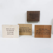Load image into Gallery viewer, Hard Wood Quote Plaque Case Pack [of 12] Mix &amp; Match