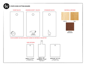 State Icon Cutting Board Case Pack [of 4]