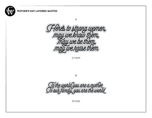 Mother's Day Layered Quotes Case Pack [of 6] - Same SKU