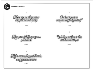 Layered Quotes Case Pack [of 6] - Mix & Match 3 SKUs