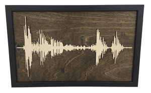 Soundwave Art Framed Wood Layered Cutout - Small 14" x 21"
